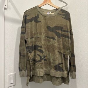 Alya Camouflage Long Sleeve Top